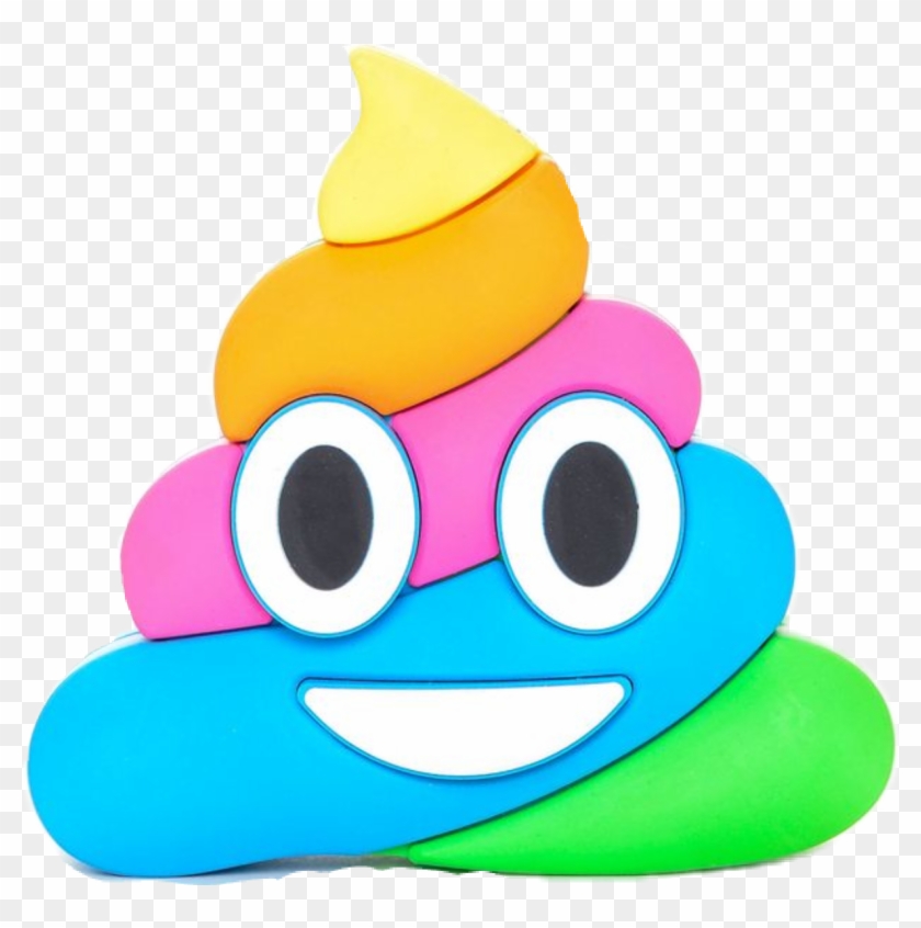 Pile Of Poo Emoji Feces Rainbow Smile - Rainbow Poop Emoji Png ...