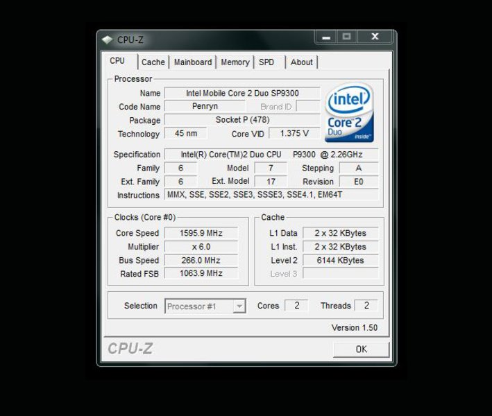 Core 2 Duo P9600 @ 2.53GHz ? | AnandTech Forums: Technology, Hardware,  Software, and Deals