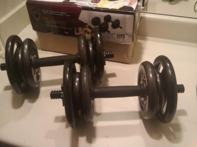 CAP Barbell 40 lb. Adjustable Cast Iron Dumbbell Set: $29.77+tax |  AnandTech Forums: Technology, Hardware, Software, and Deals