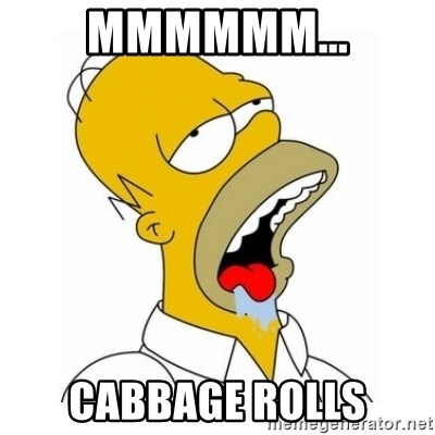 mmmmmm... cabbage rolls - Homer Simpson Drooling | Meme Generator