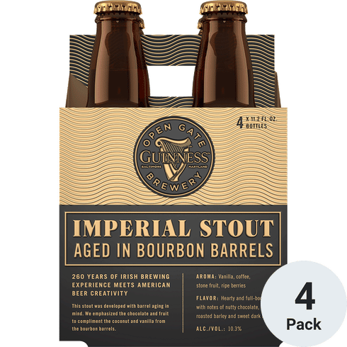 Guinness Bourbon Barrel Imperial Stout 4pk-11oz Btls