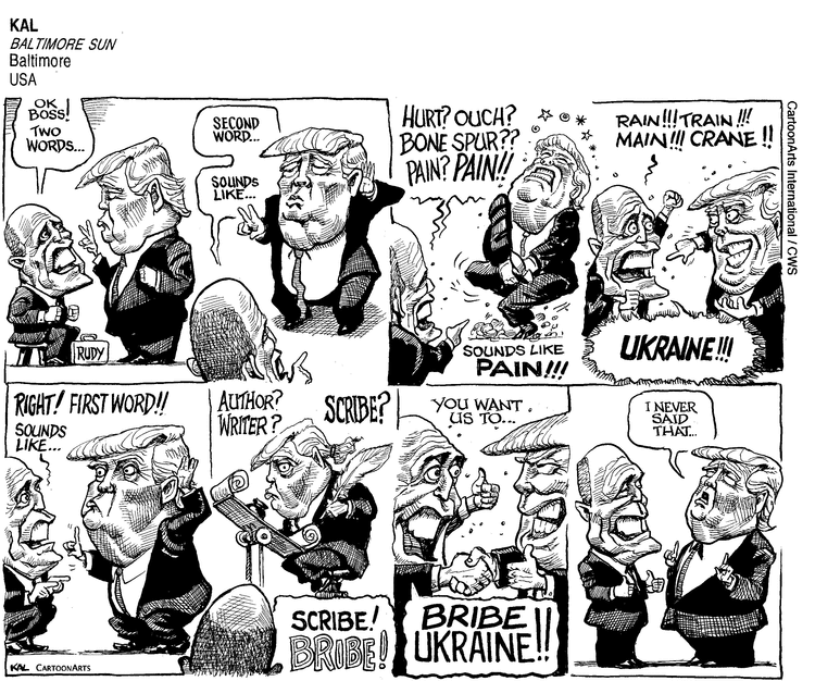 Kevin Kallaugher Comic Strip for November 29, 2019 